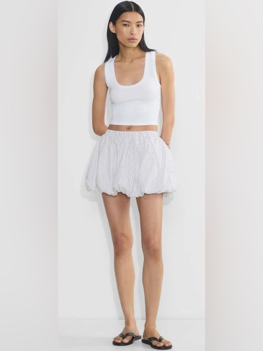 Aritzia Sunday Best Bubble Shorts Women S Striped Espresso Aritzia Puffy Shorts